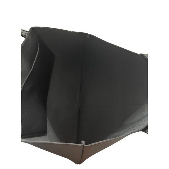 VINCE CAMUTO Black Gray Colorblock Stripe Tote Bag - Picture 5 of 8